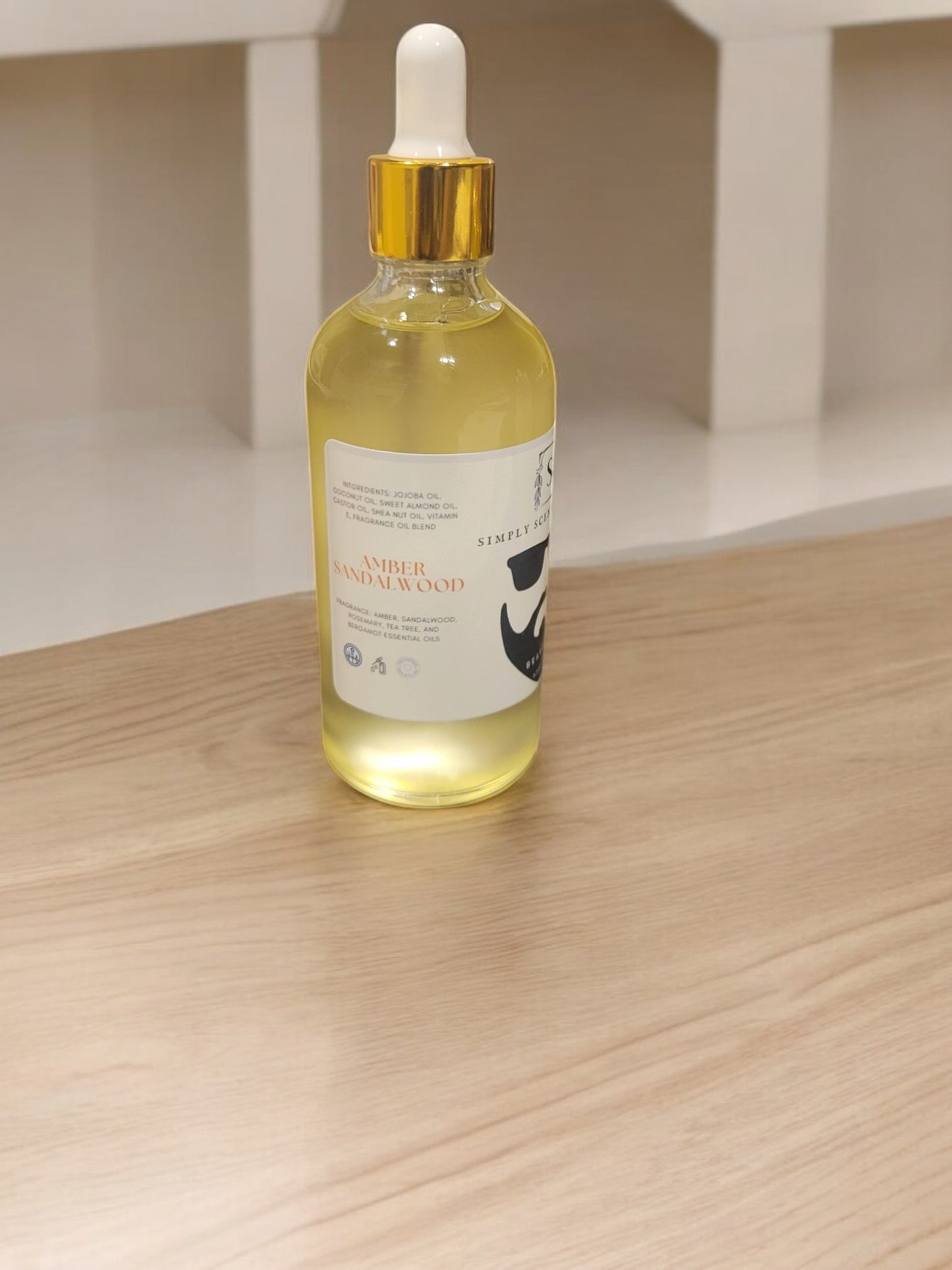 Beard Oil for Healthy Skin | 100% Natural | Amber Sandalwood - Simply Scentamental LLC