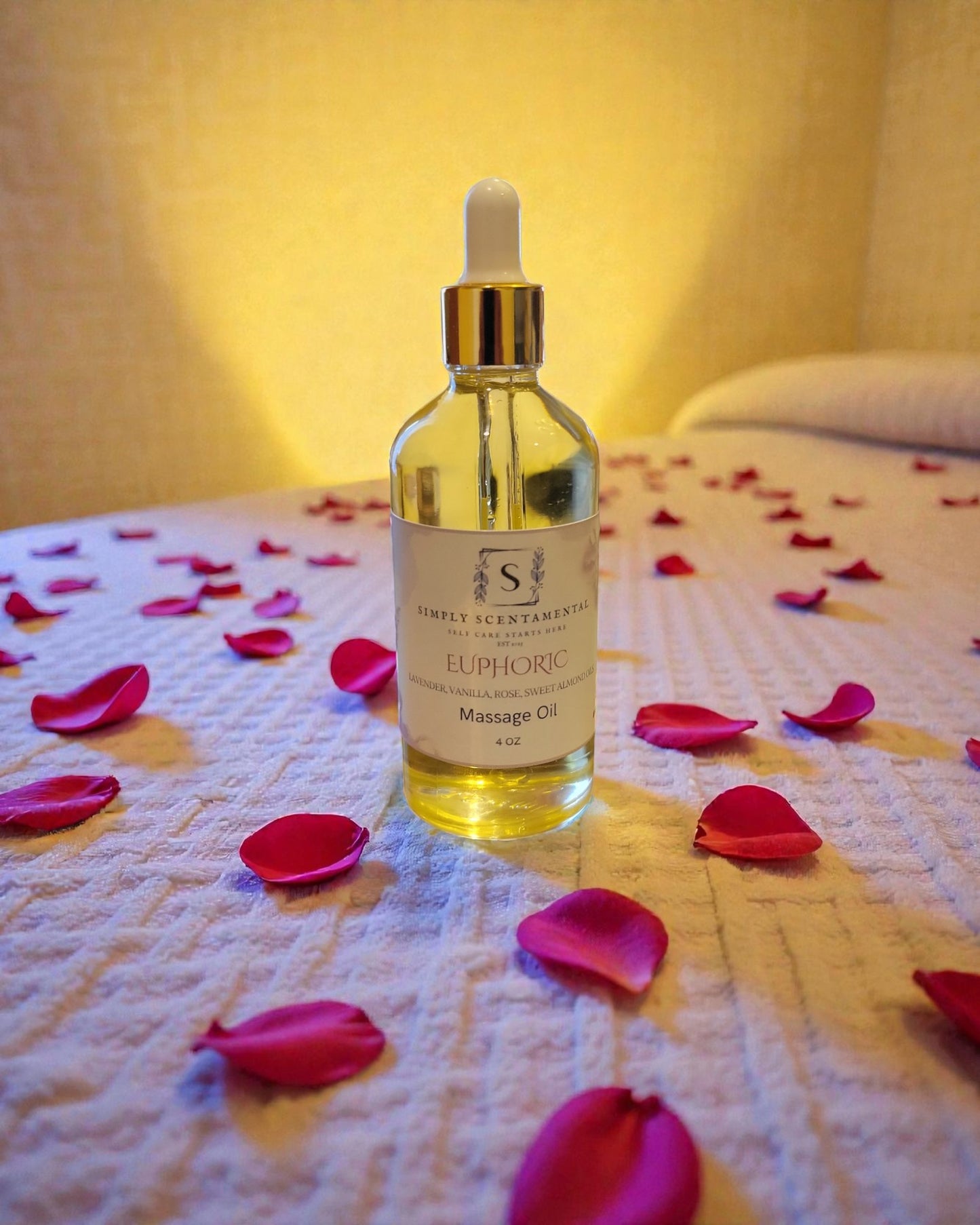 Euphoric Massage Oil w/ Lavender, Rose, and Vanilla