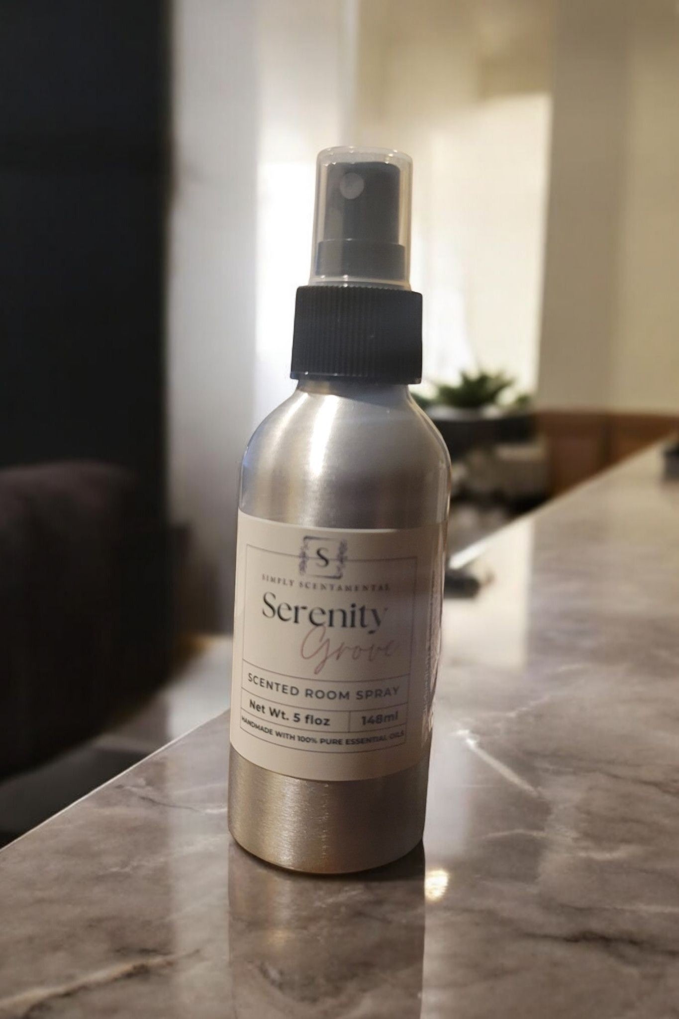Serenity Grove Room & Linen Spray – Tranquil, Earthy Freshness