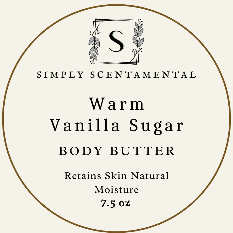 Ultra Rich Body Butter, Warm Vanilla Sugar, 7.5 oz - Simply Scentamental LLC