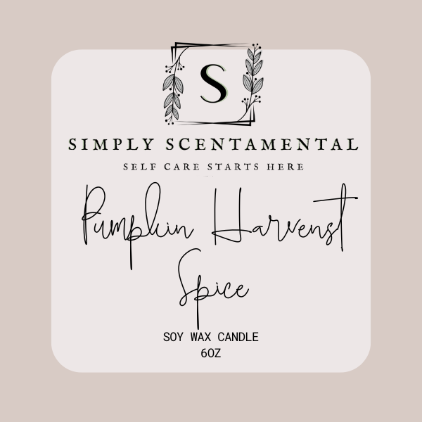 Pumpkin Harvest Spice Soy Candle - Simply Scentamental LLC