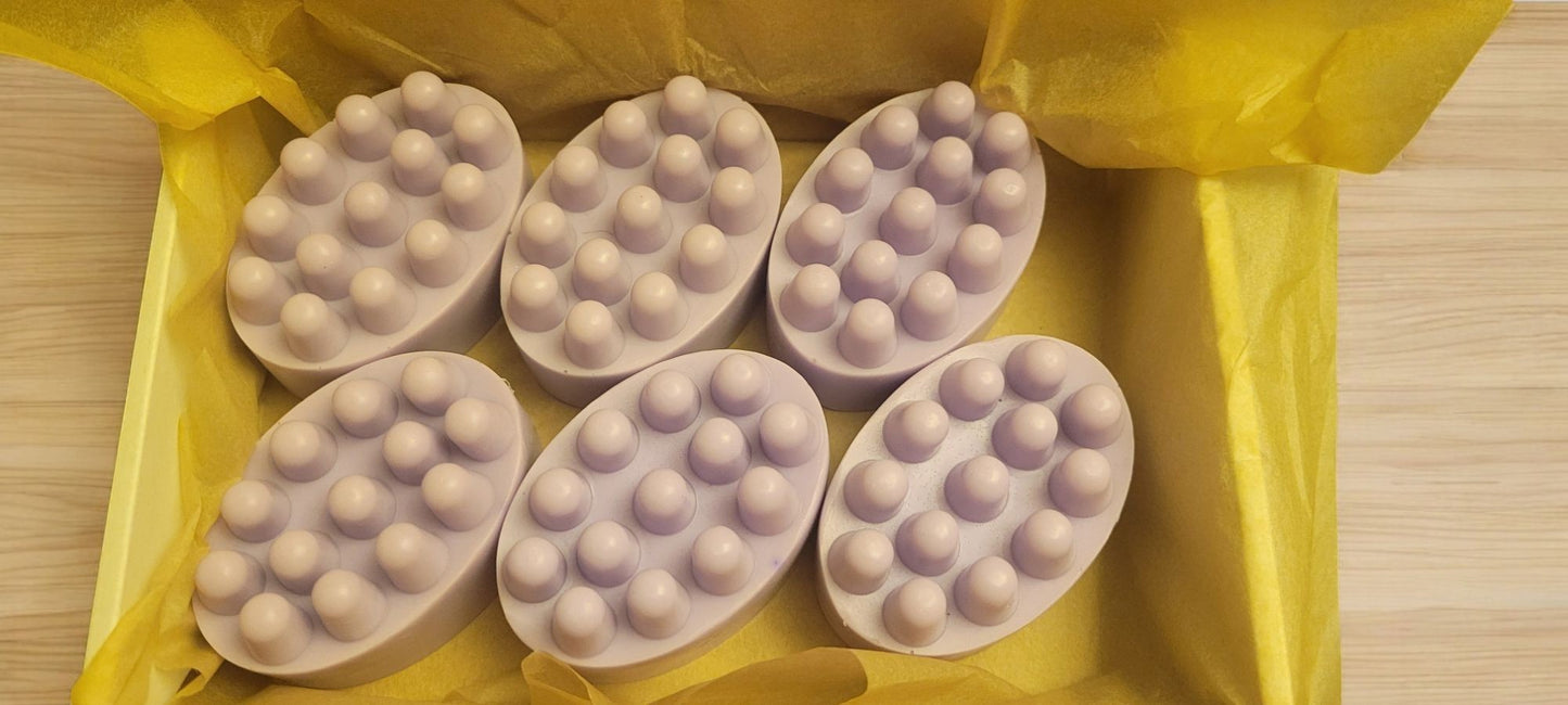 Lavender Rose Massage Soap Bar - 2 In 1 Relaxing Cleansing & Skin-Soothing Aromatherapy Experience - Simply Scentamental LLC