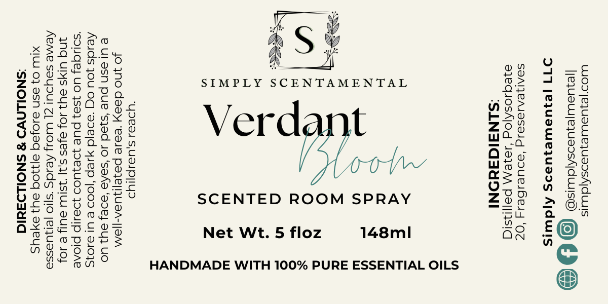 Verdant Bloom Room & Linen Spray– Fresh Botanical Scent