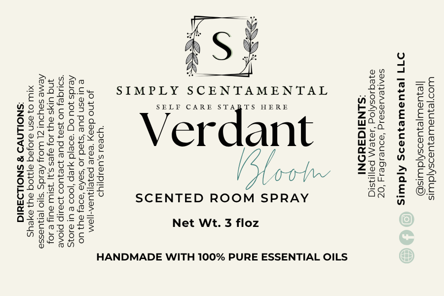 Verdant Bloom Room & Linen Spray– Fresh Botanical Scent