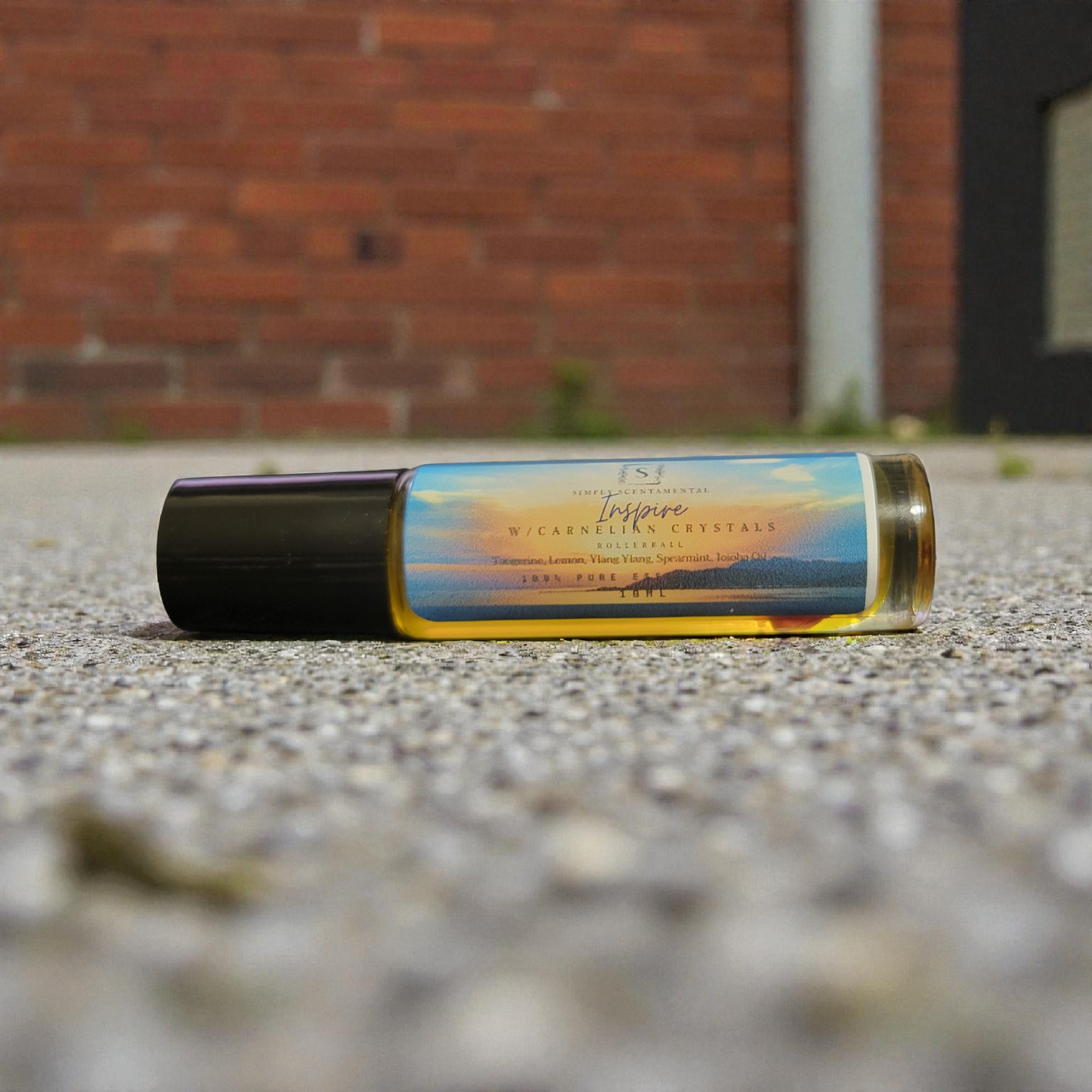 Inspire Rollerball with Carnelian Crystals, 10ml