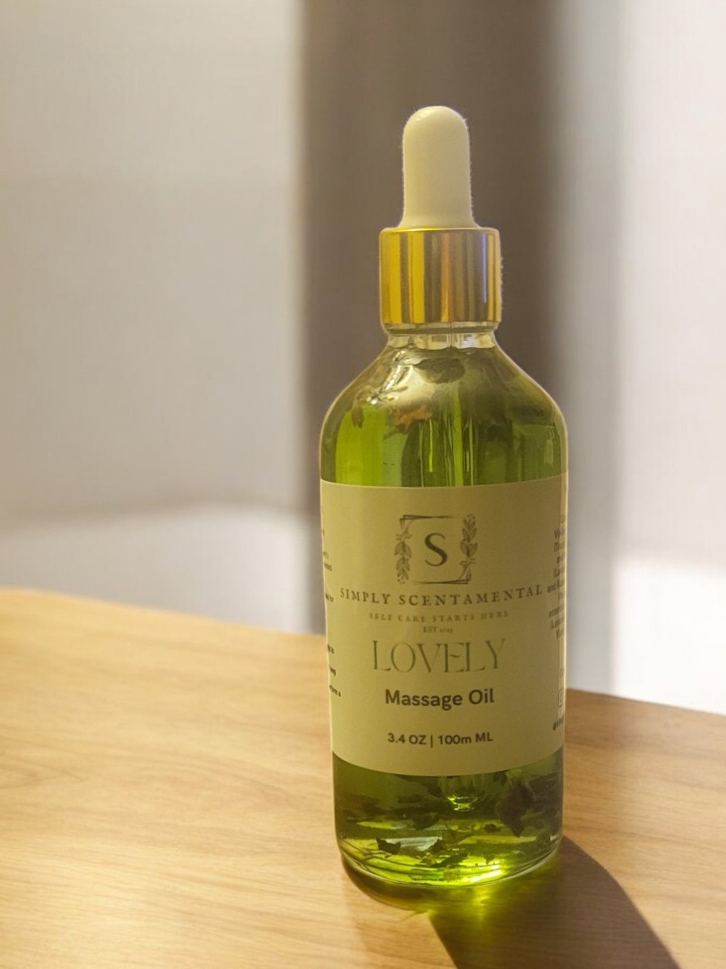 Lovely Massage Oil w/ Lavender Ylang Ylang and Rose Essntial Oils