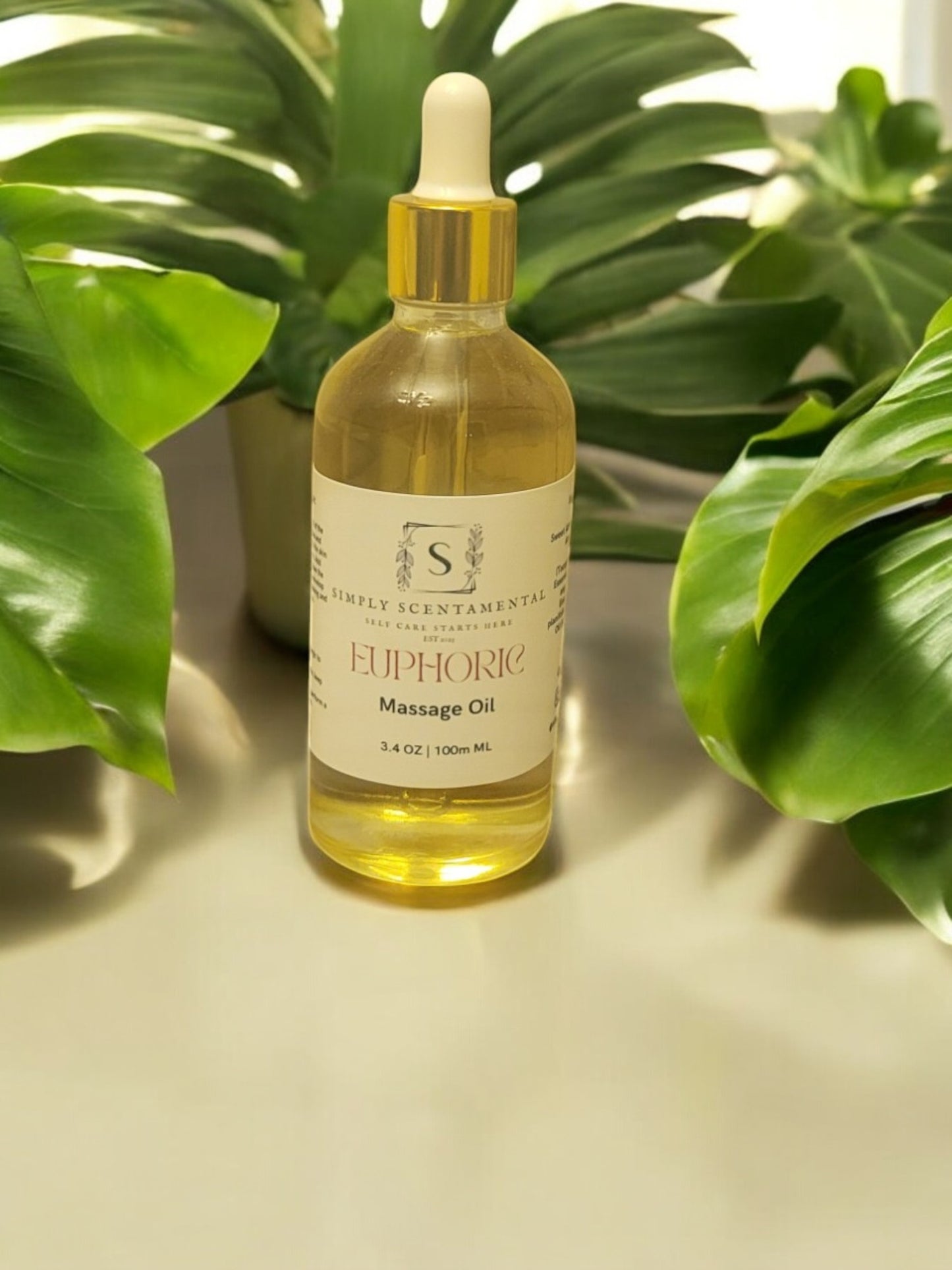 Euphoric Massage Oil w/ Lavender, Rose, and Vanilla