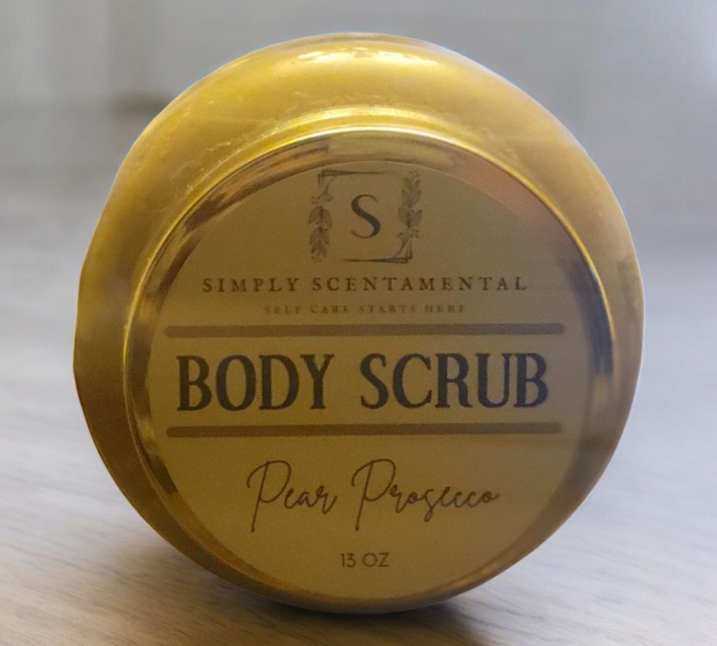 Pear Prosecco Himalayan Salt Body Scrub With Shea Butter - Simply Scentamental LLC