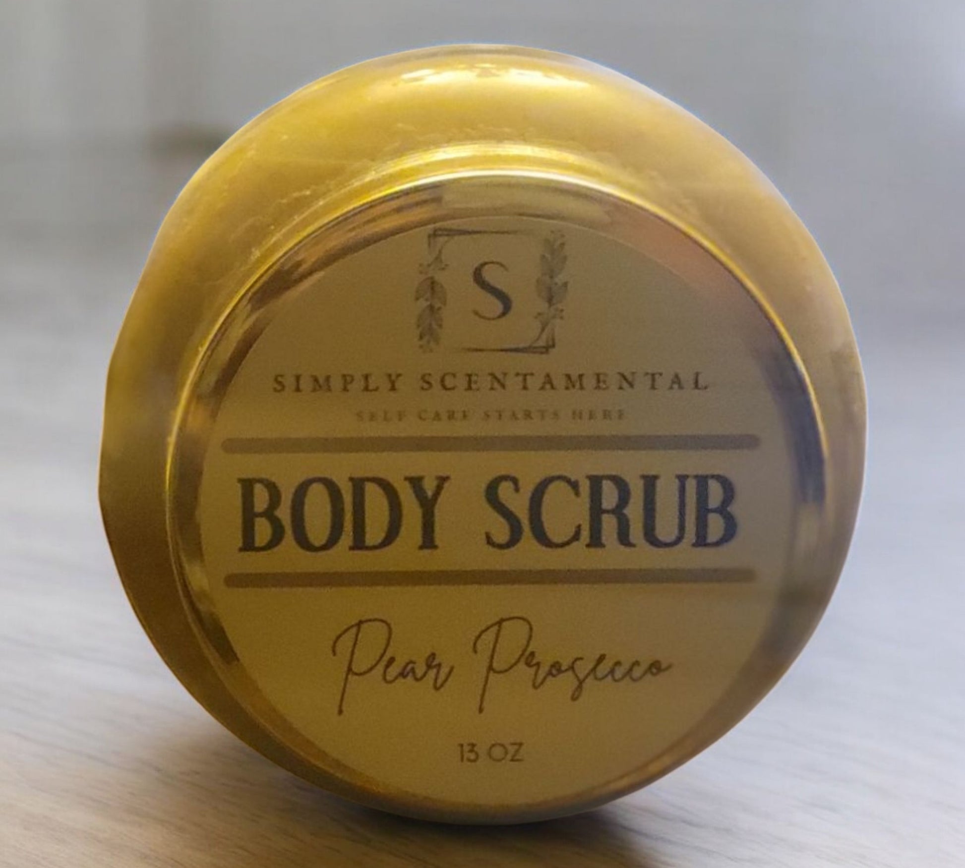 Pear Prosecco Himalayan Salt Body Scrub With Shea Butter - Simply Scentamental LLC