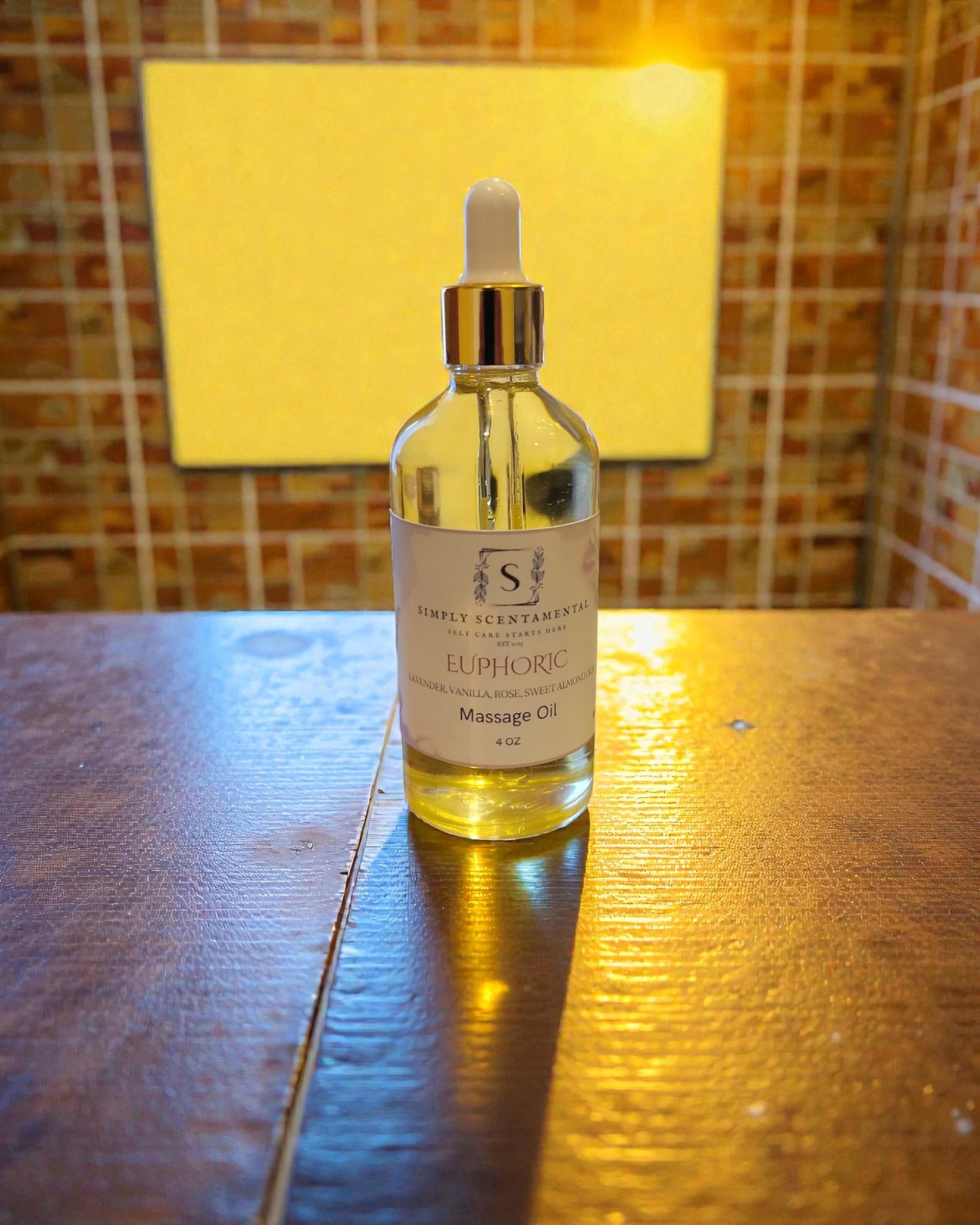 Euphoric Massage Oil w/ Lavender, Rose, and Vanilla