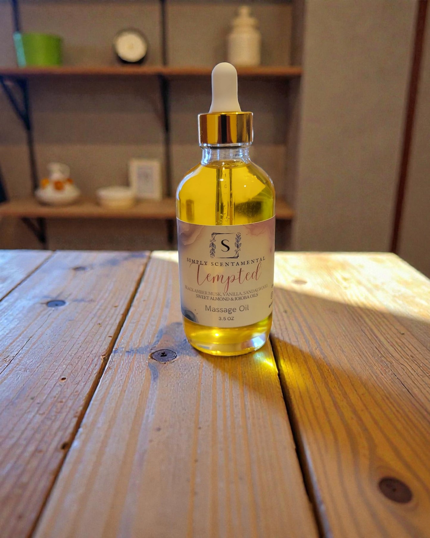 Tempted Massage Oil w/ Black Amber Musk and Vanilla