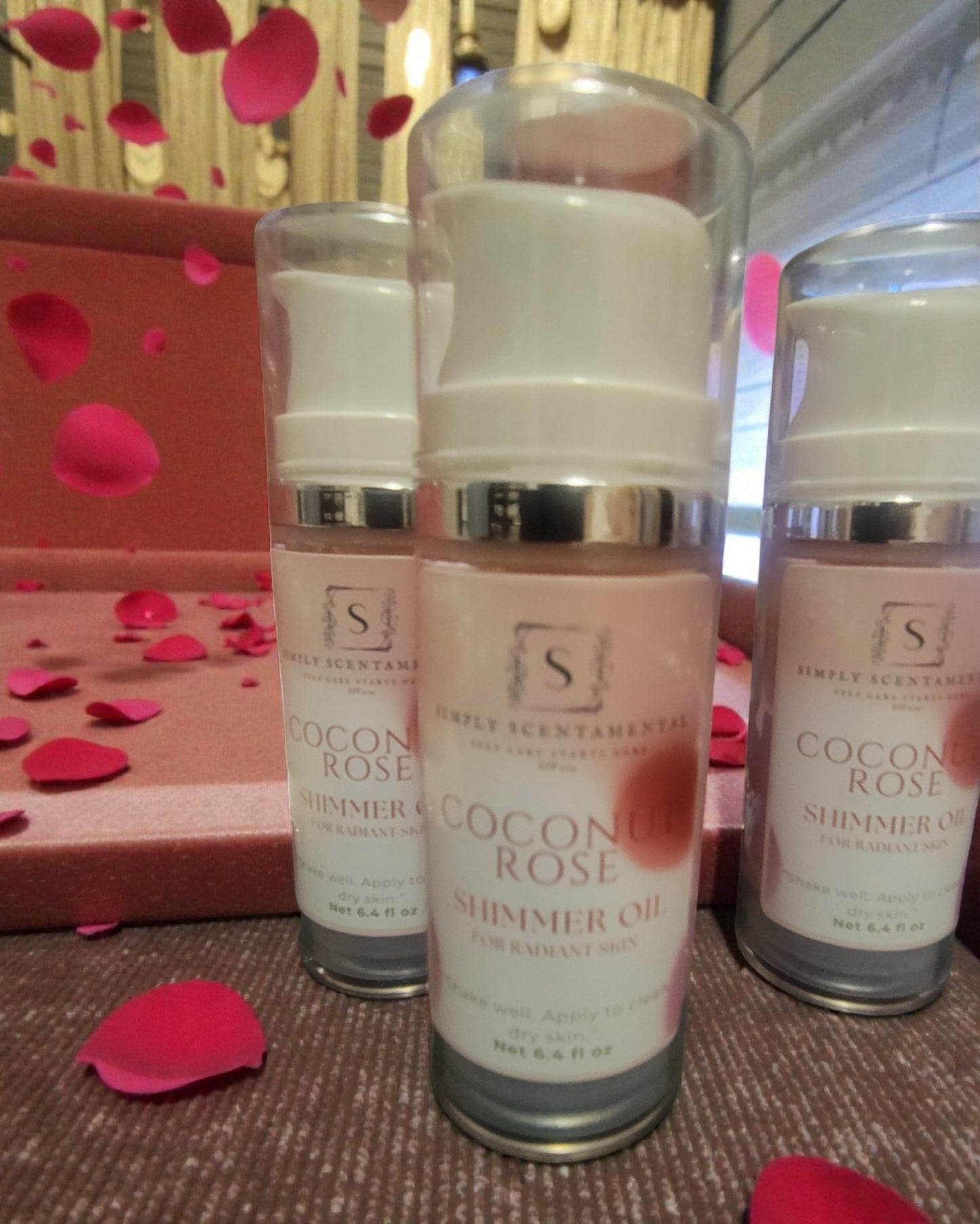 Coconut Rose Shimmer Oil