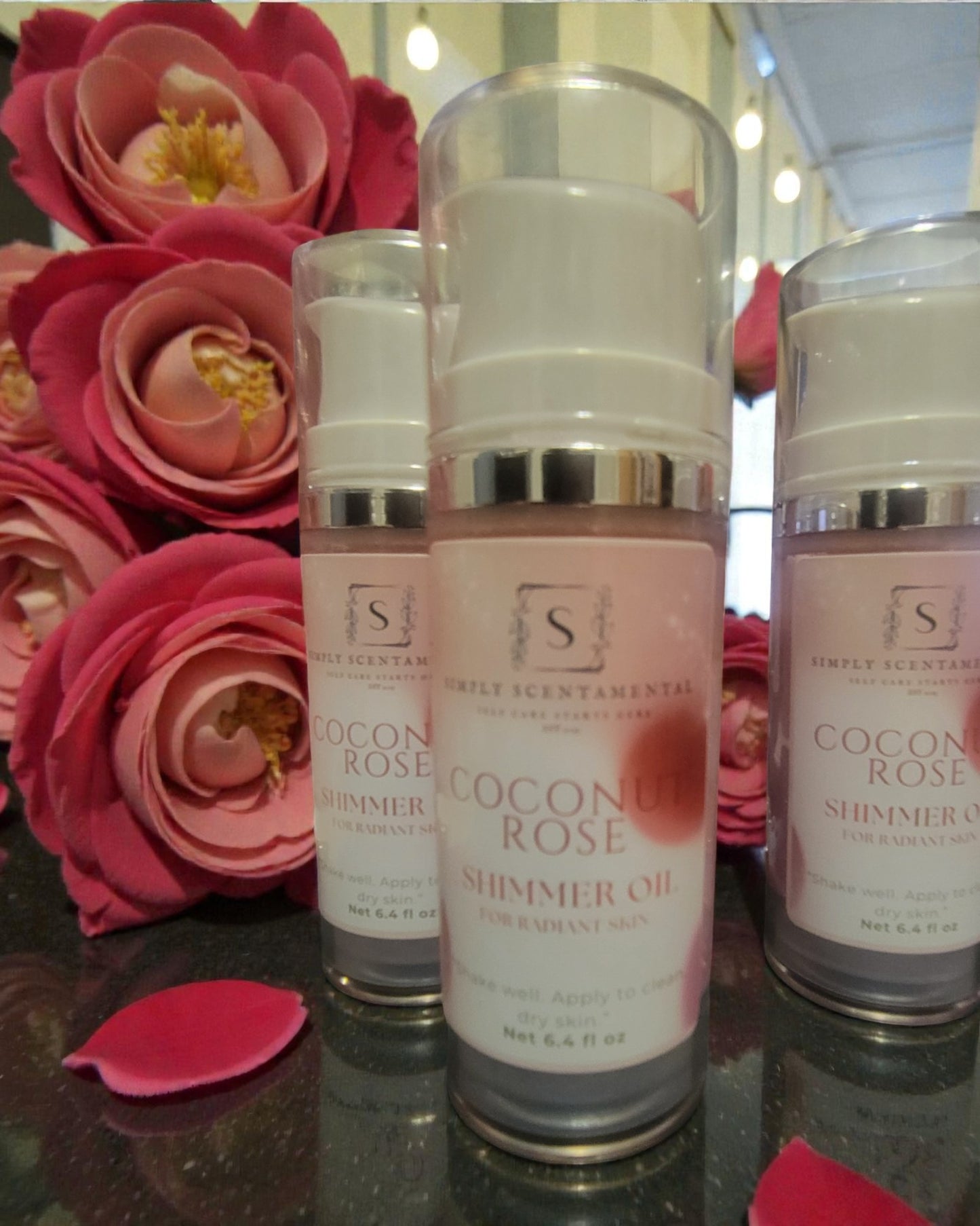 Coconut Rose Shimmer Oil