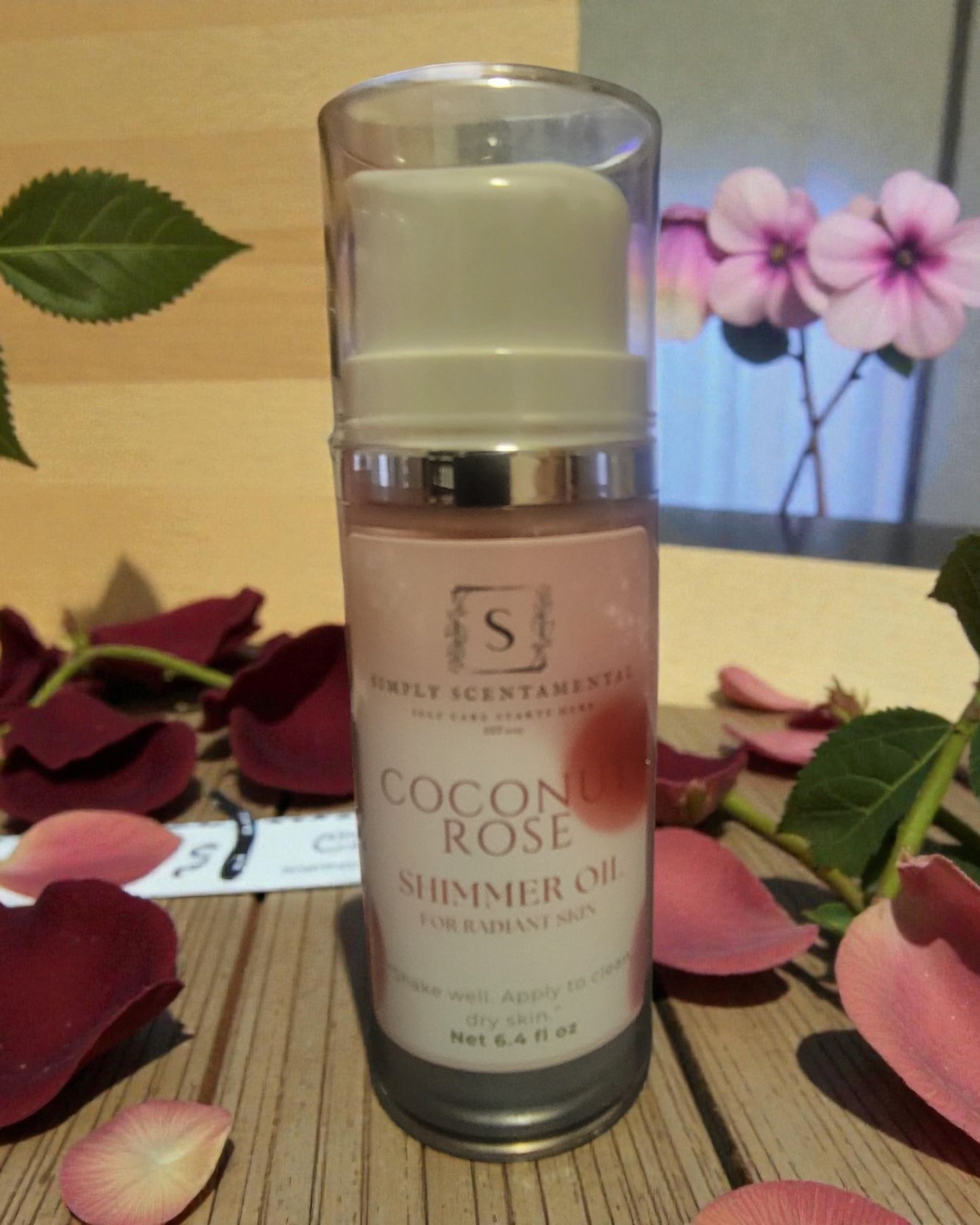 Coconut Rose Shimmer Oil