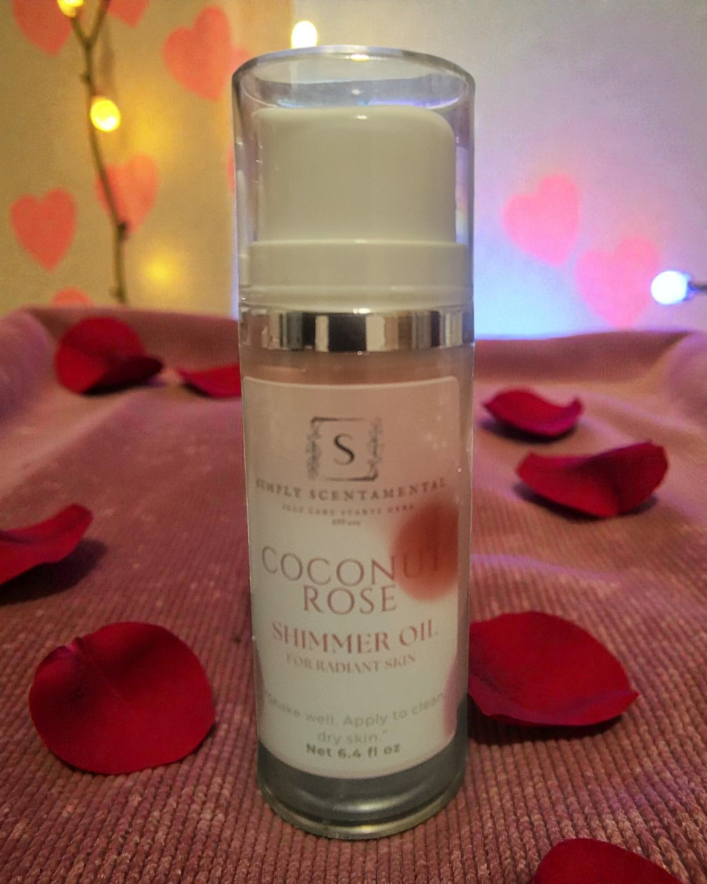 Coconut Rose Shimmer Oil