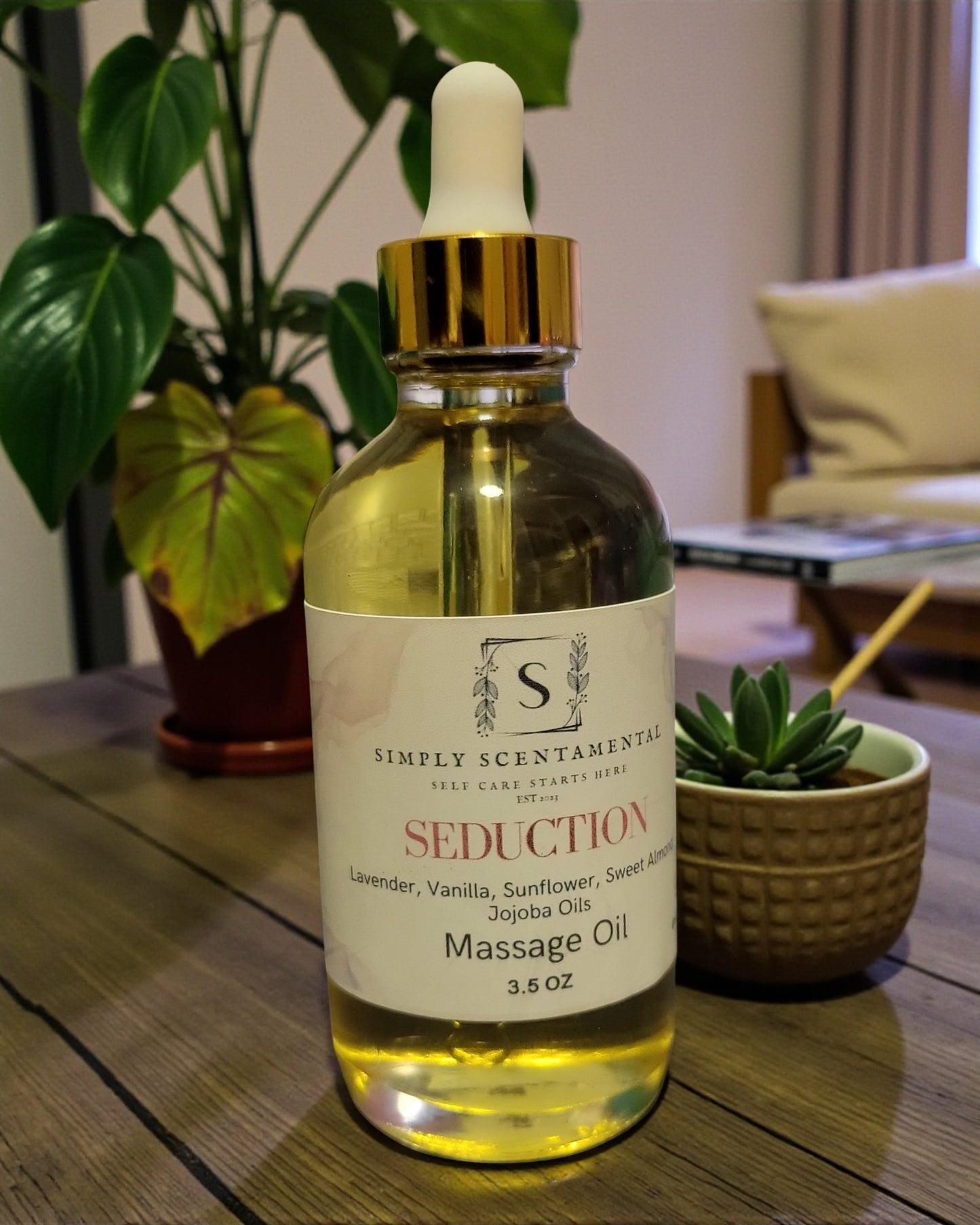 Seduction Massage Oil - Lavender Vanilla Couples Massage Oil