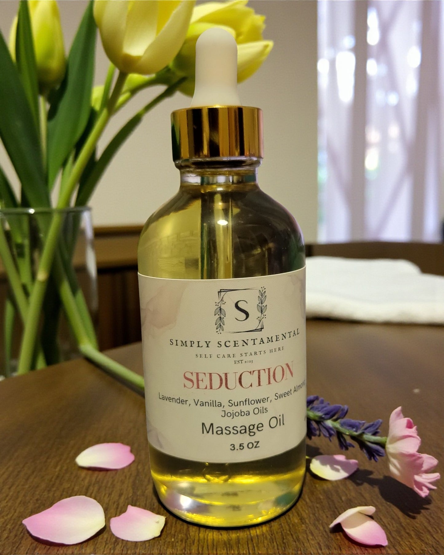 Seduction Massage Oil - Lavender Vanilla Couples Massage Oil