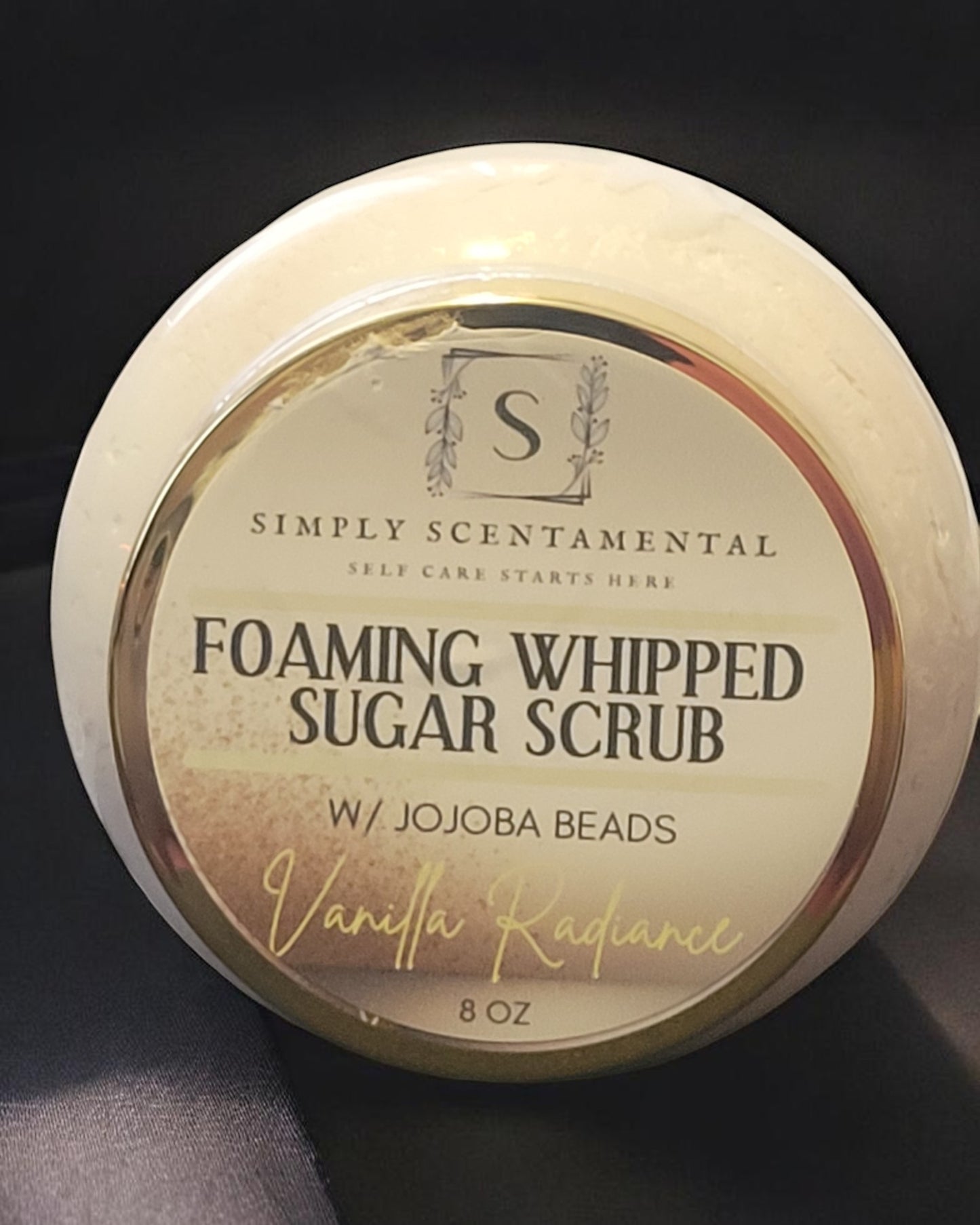 Vanilla Radiance Whipped Sugar Scrub with Jojoba Beads