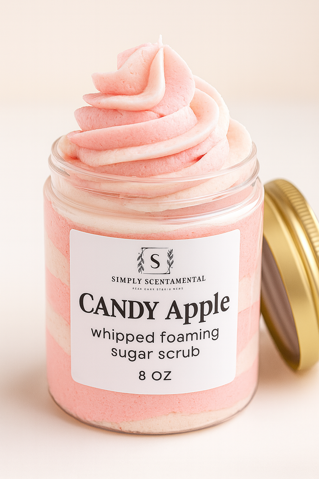 Candy Apple Foaming Whipped Sugar Scrub w/ Jojoba Beads