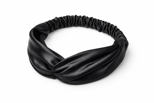 Black Satin Headband- Luxury Hair Accessory