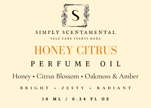 Honey Citrus Perfume Rollerball, 10ml