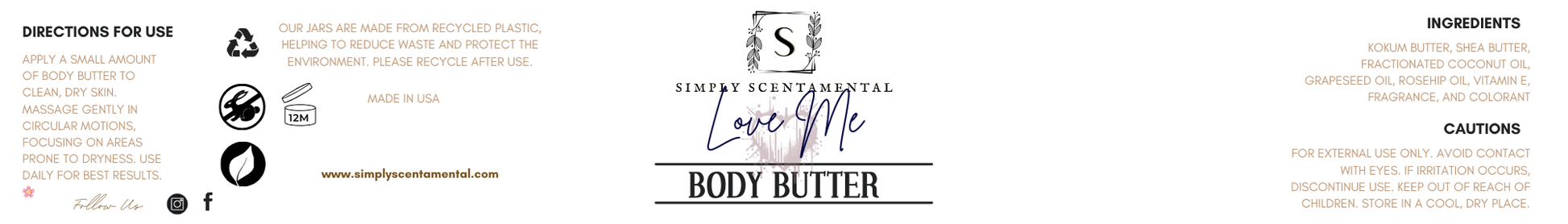 Love Me Body Butter-Valentine's Day Exclusive - Simply Scentamental LLC