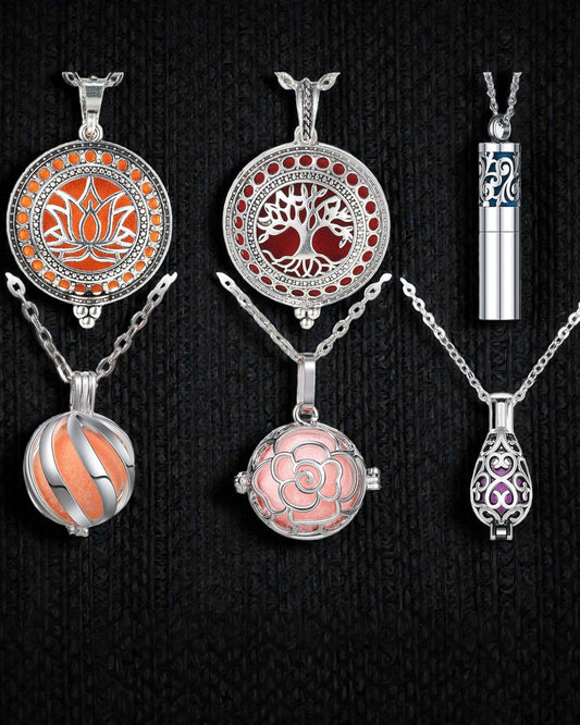 Aromatherapy Diffuser Pendant Necklace | Essential Oil Lockets