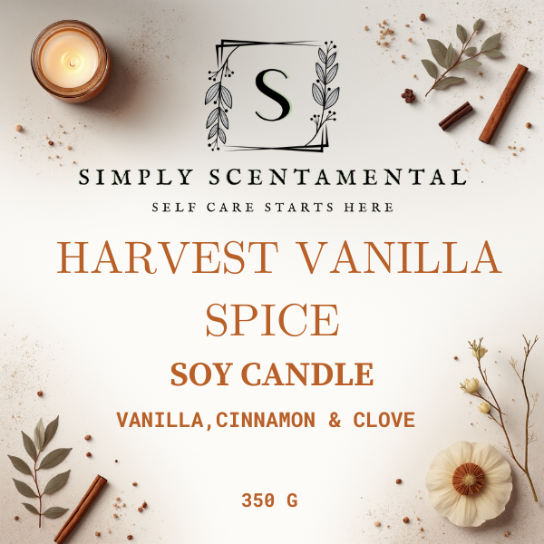 Harvest Vanilla Spice Woodwick Candle-Cozy Vanilla, Cinnamon & Clove