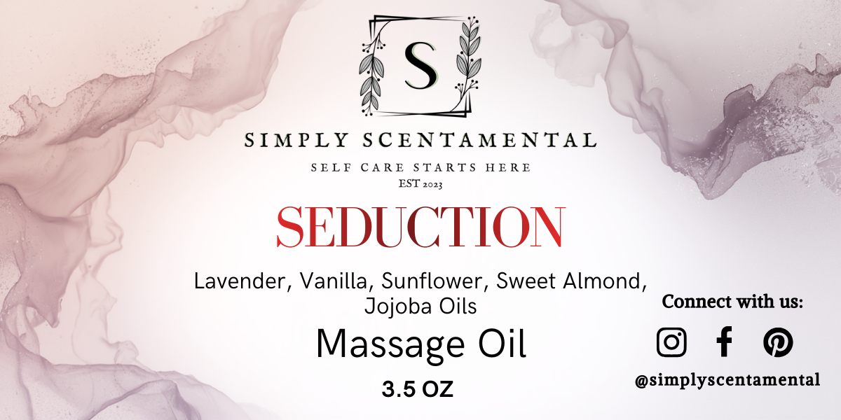 Seduction Massage Oil - Lavender Vanilla Couples Massage Oil