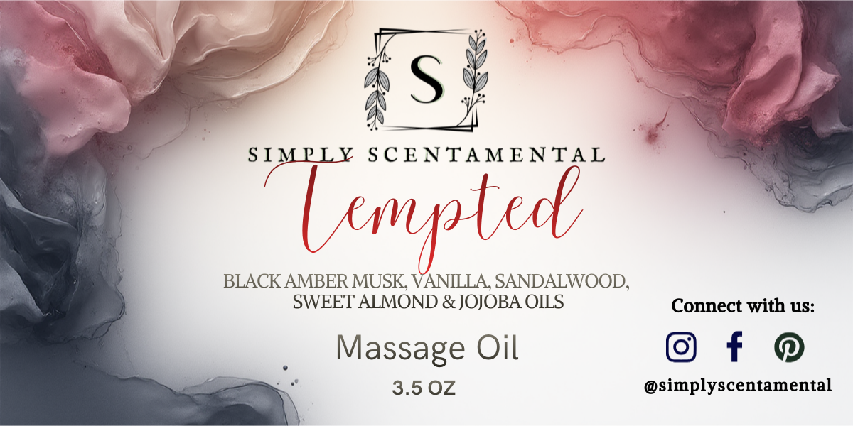 Tempted Massage Oil w/ Black Amber Musk and Vanilla