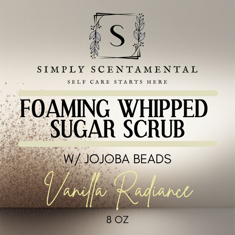 Vanilla Radiance Whipped Sugar Scrub with Jojoba Beads