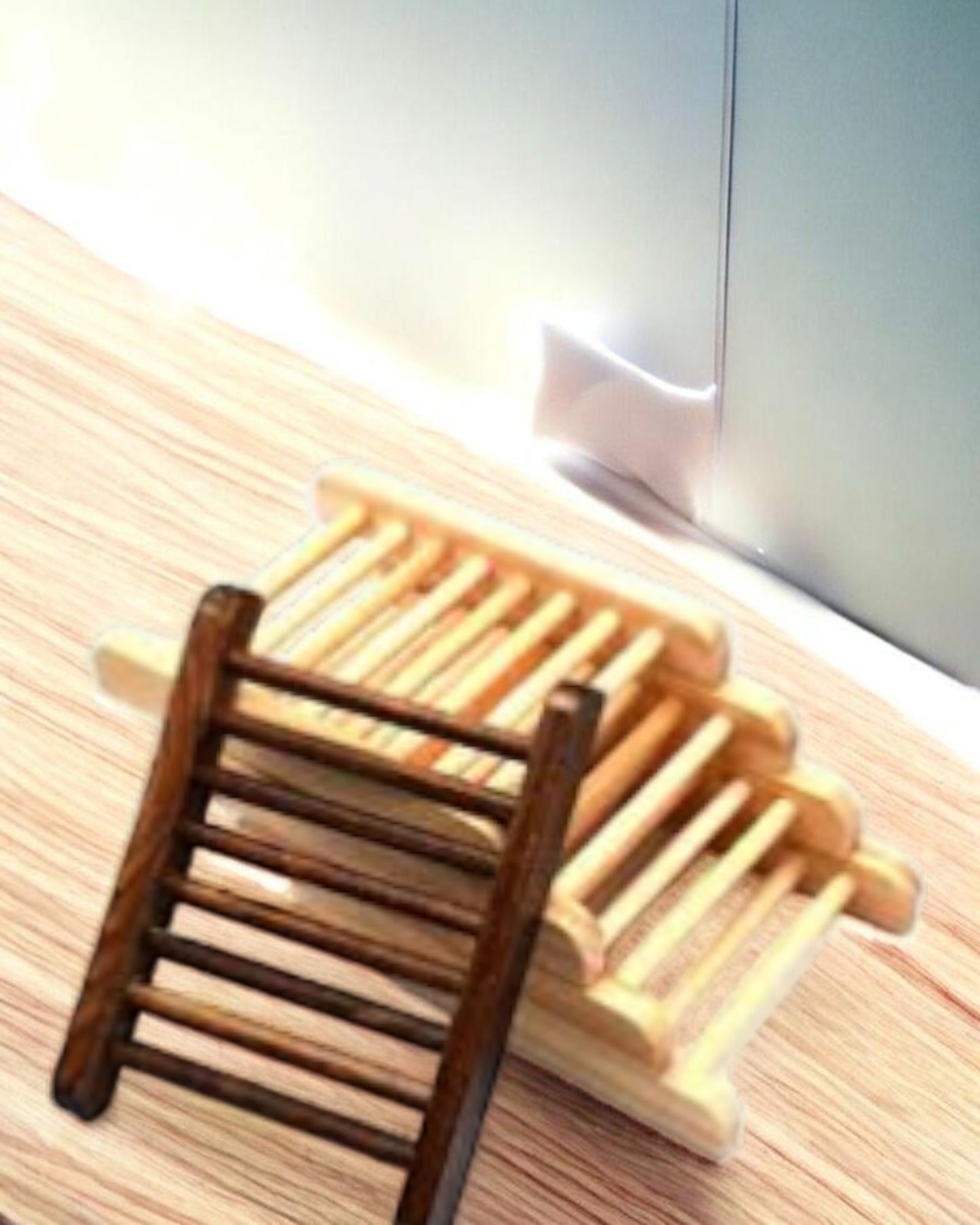 Wooden Soap Dish - Natural Bamboo Soap Holder