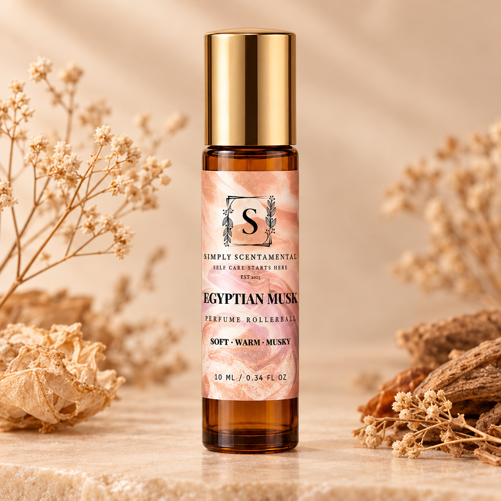 Egyptian Musk rollerball bottle with your label design