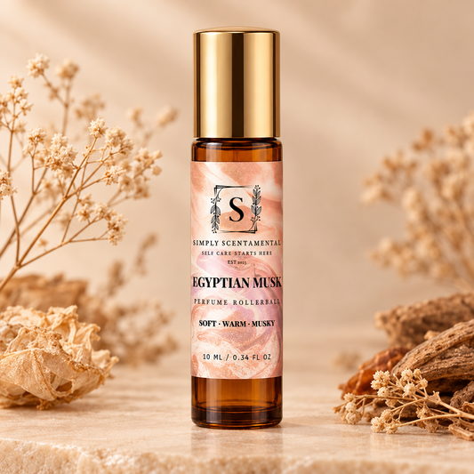 Egyptian Musk rollerball bottle with your label design