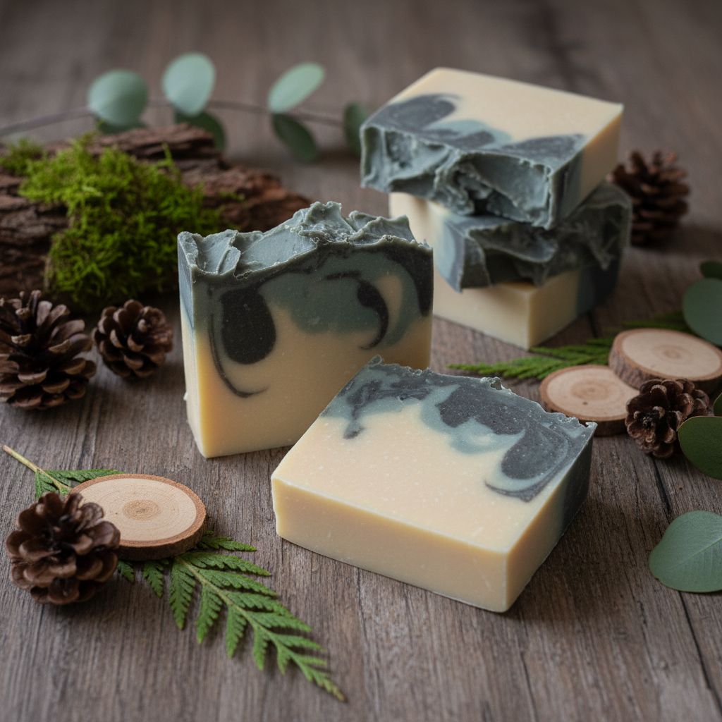 Summer Woods Cold Process Soap lifestyle mockup – Simply Scentamental