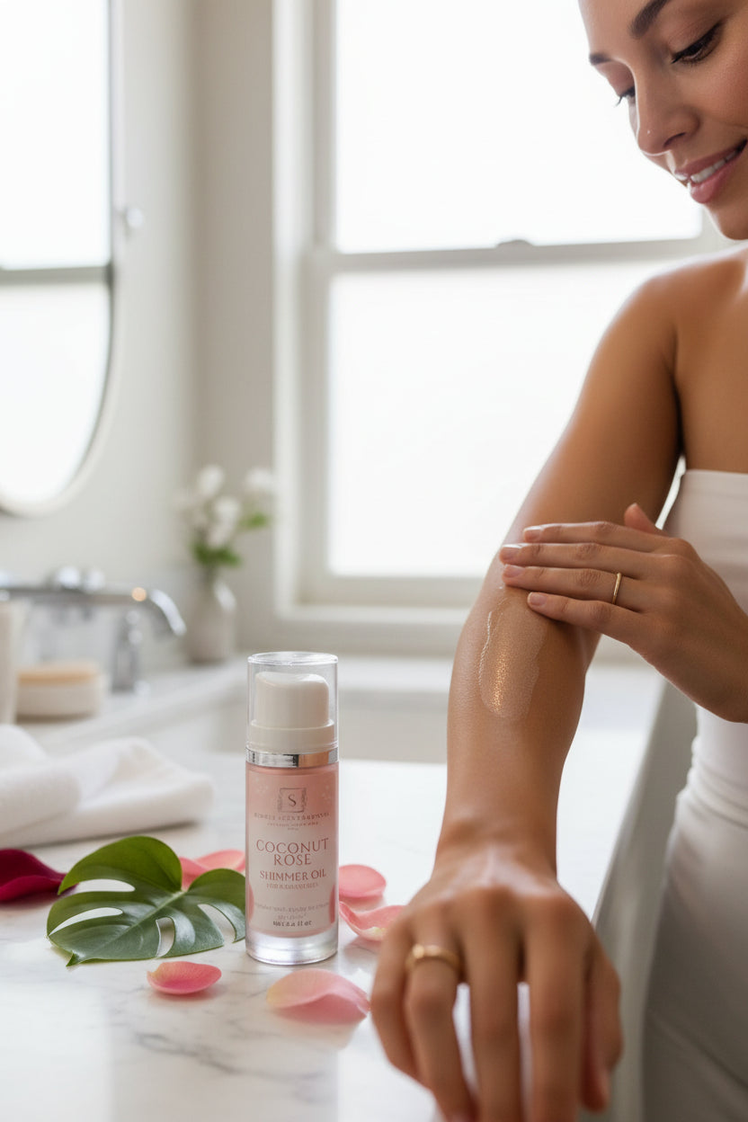 Coconut Rose Shimmer Oil