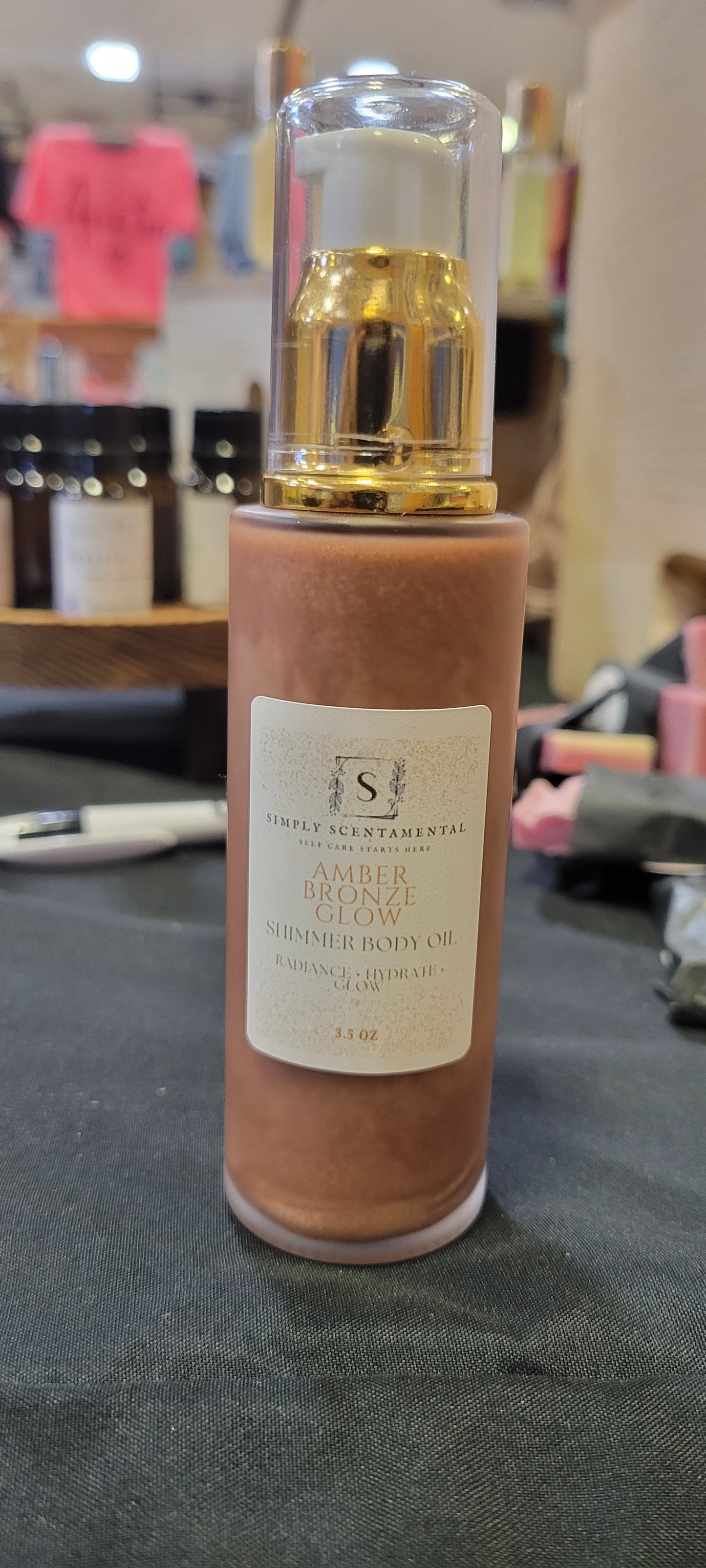 Amber Bronze Glow Shimmer Body Oil
