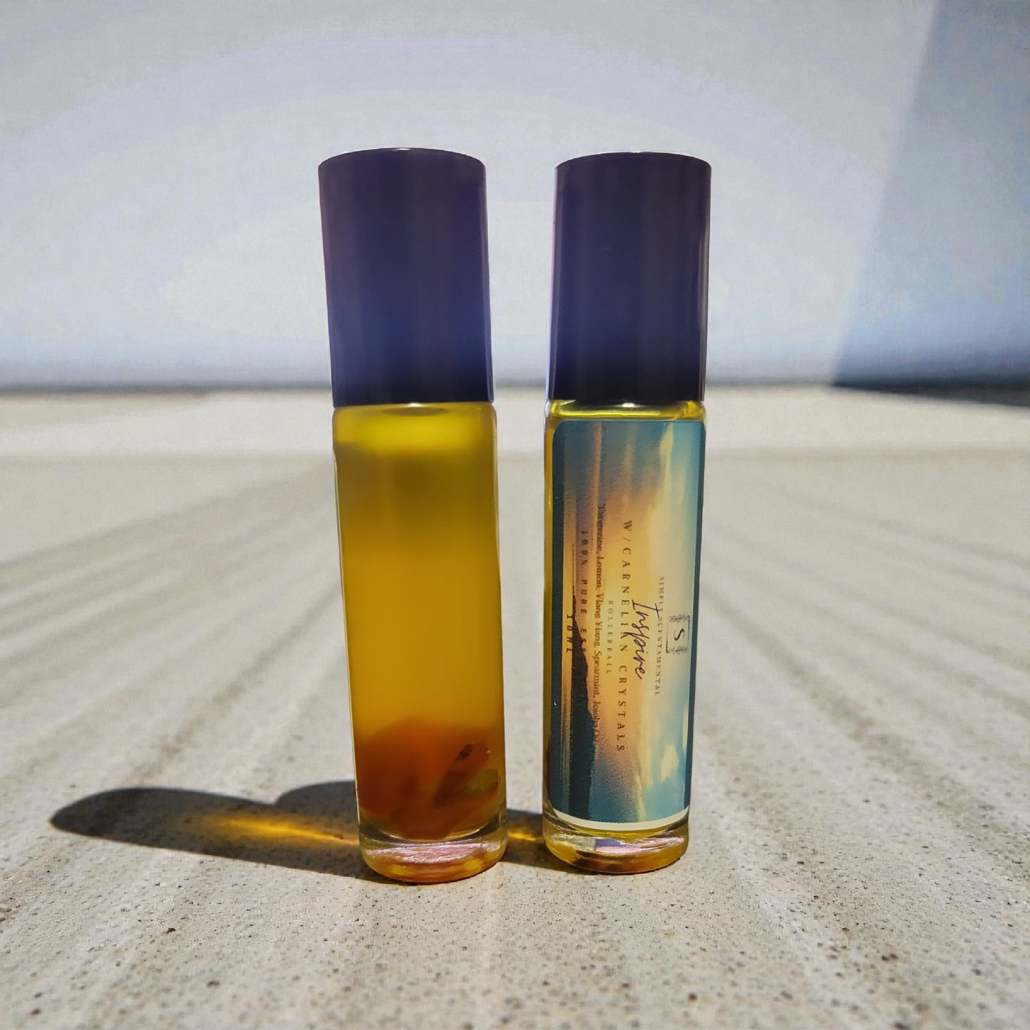 Inspire Rollerball with Carnelian Crystals, 10ml