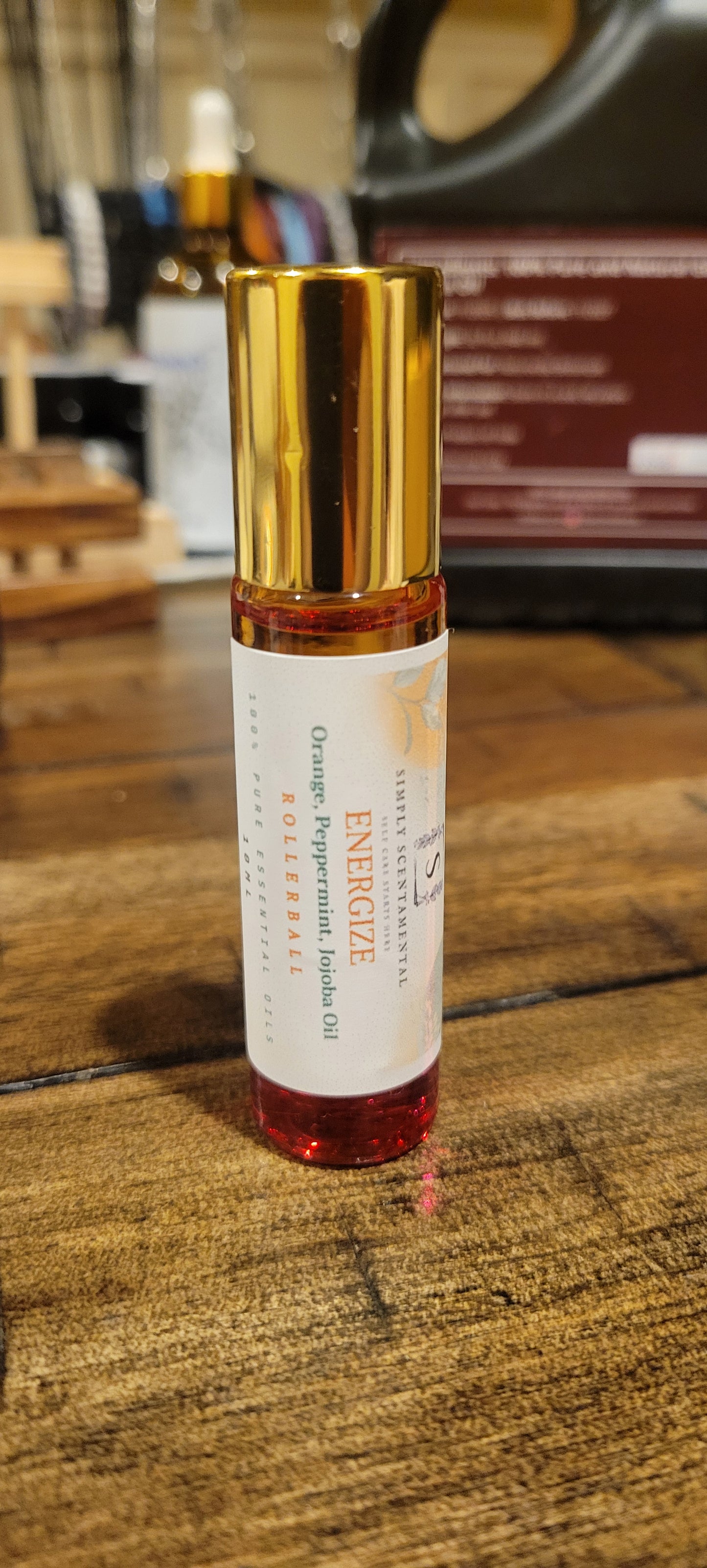Energize Aromatherapy Rollerball 10ml - Orange, Peppermint & Jojoba Oil