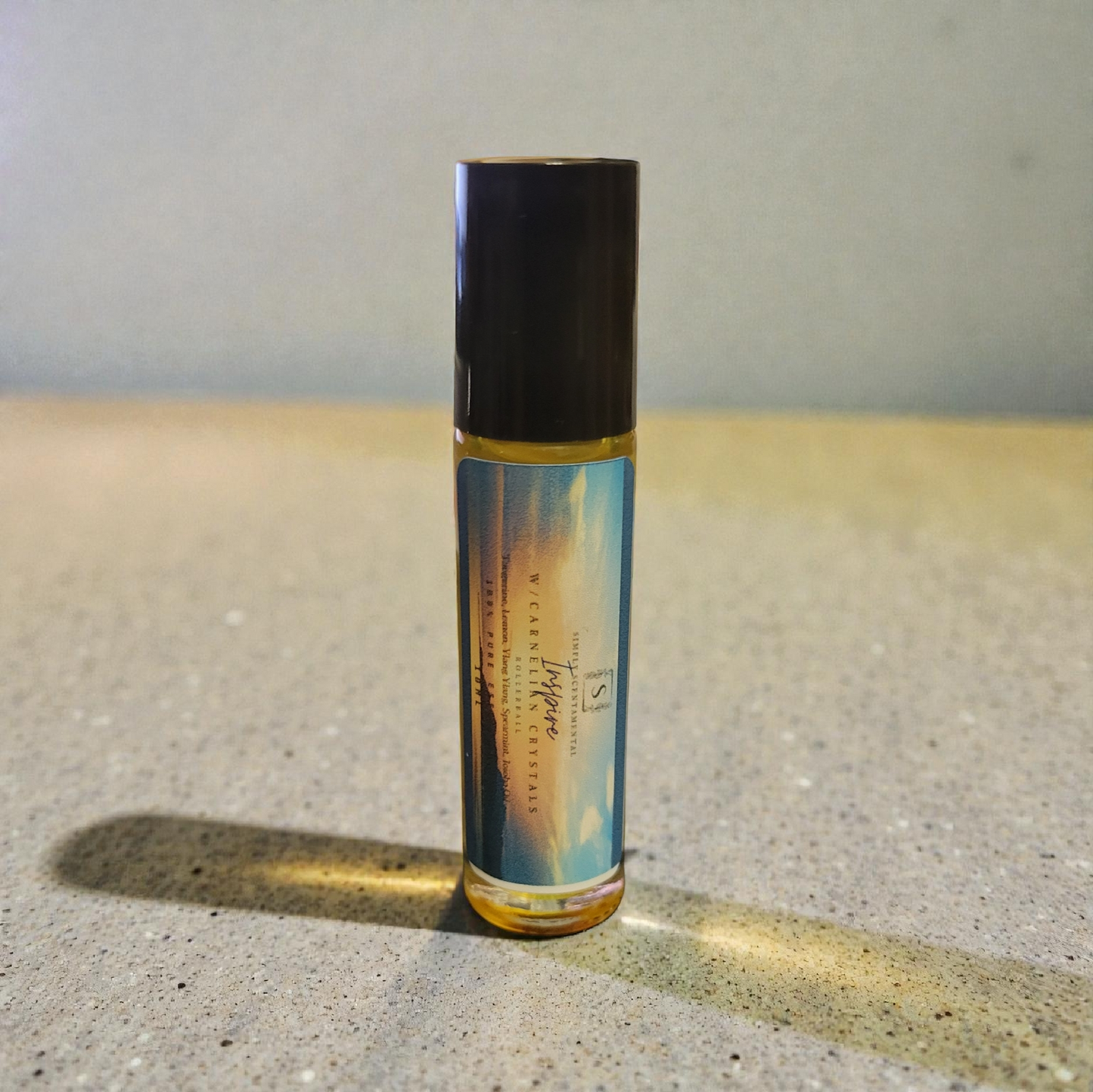 Inspire Rollerball with Carnelian Crystals, 10ml