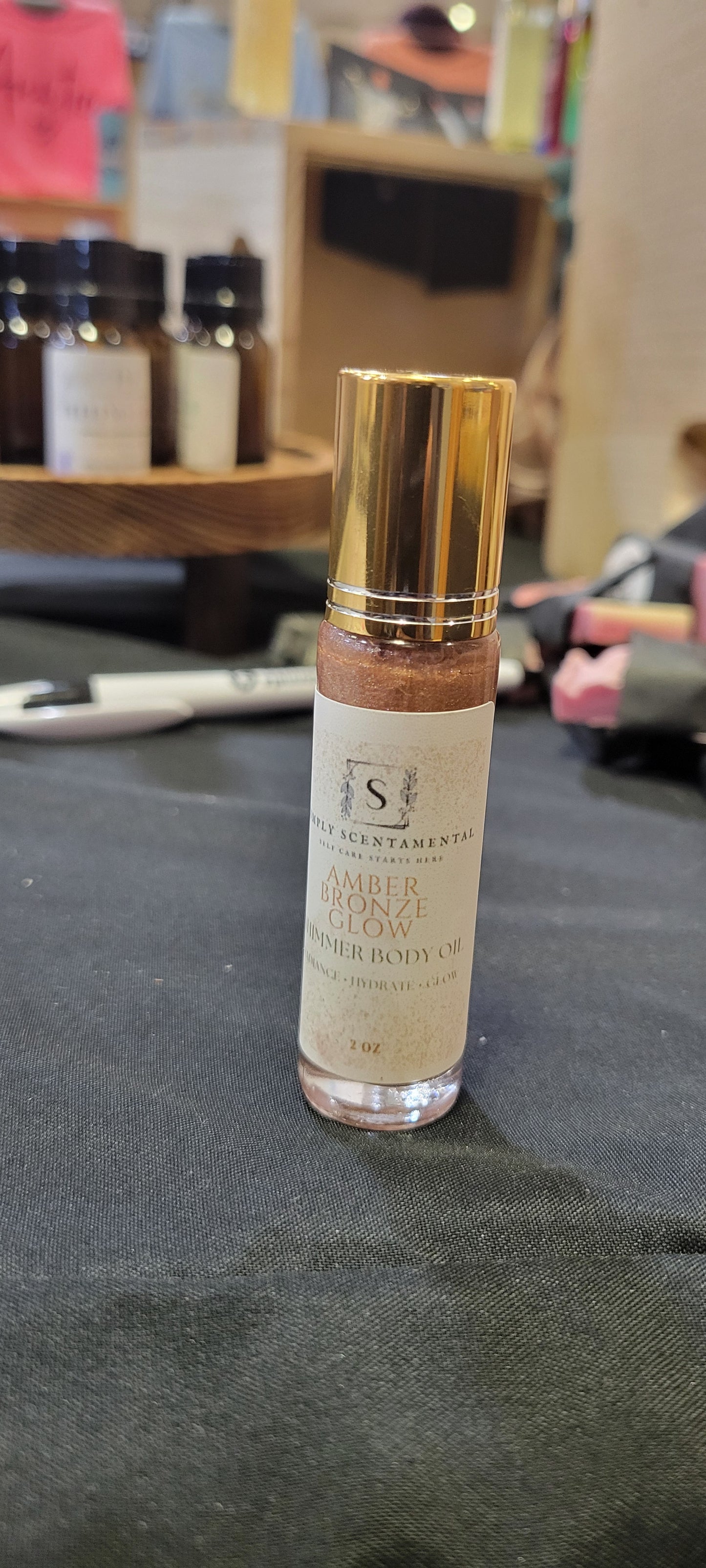 Amber Bronze Glow Shimmer Body Oil