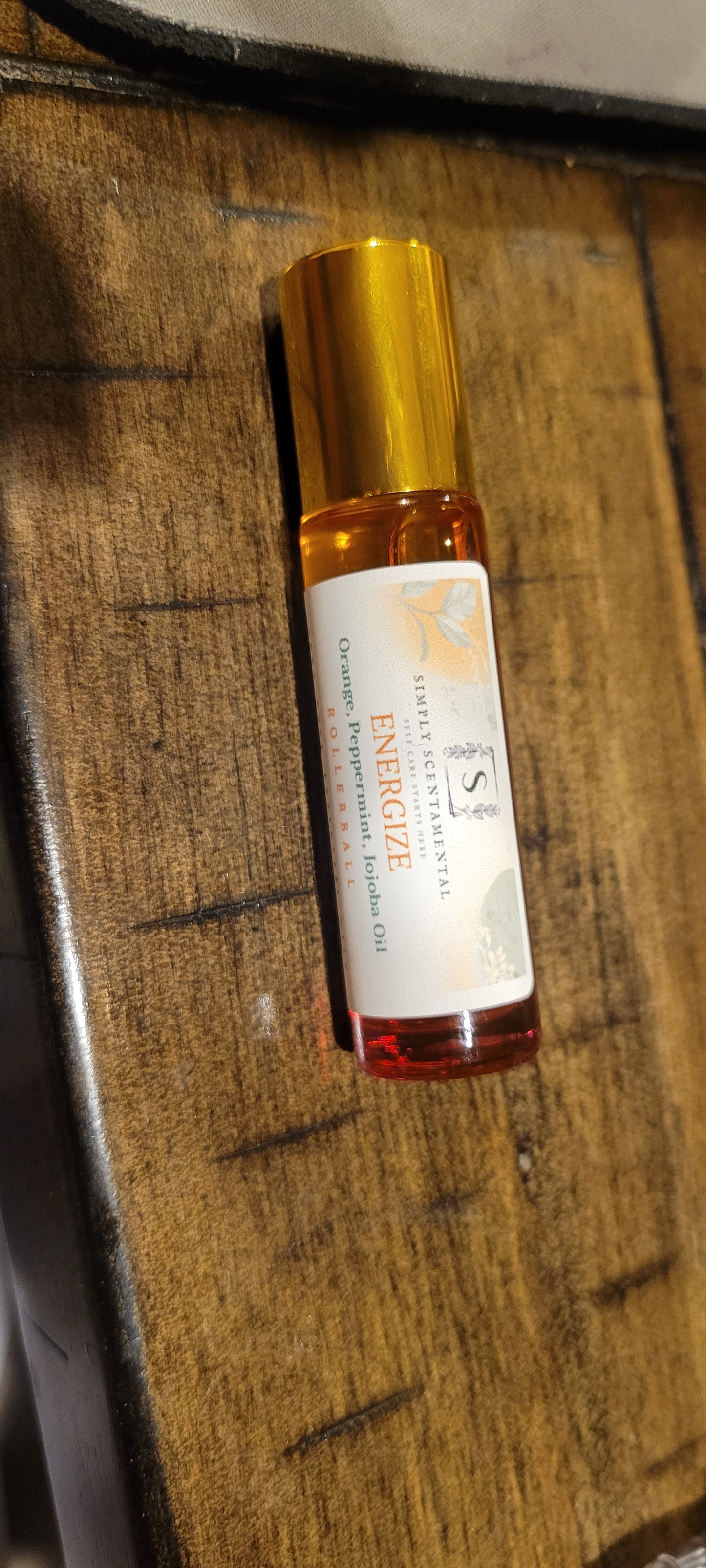 Energize Aromatherapy Rollerball 10ml - Orange, Peppermint & Jojoba Oil