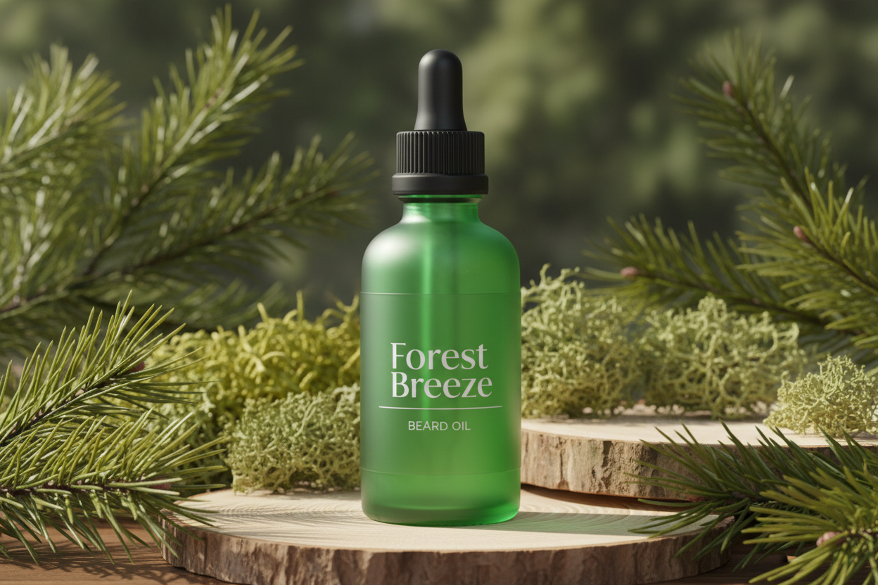 The Label should read Forest Breeze, Beard Oil